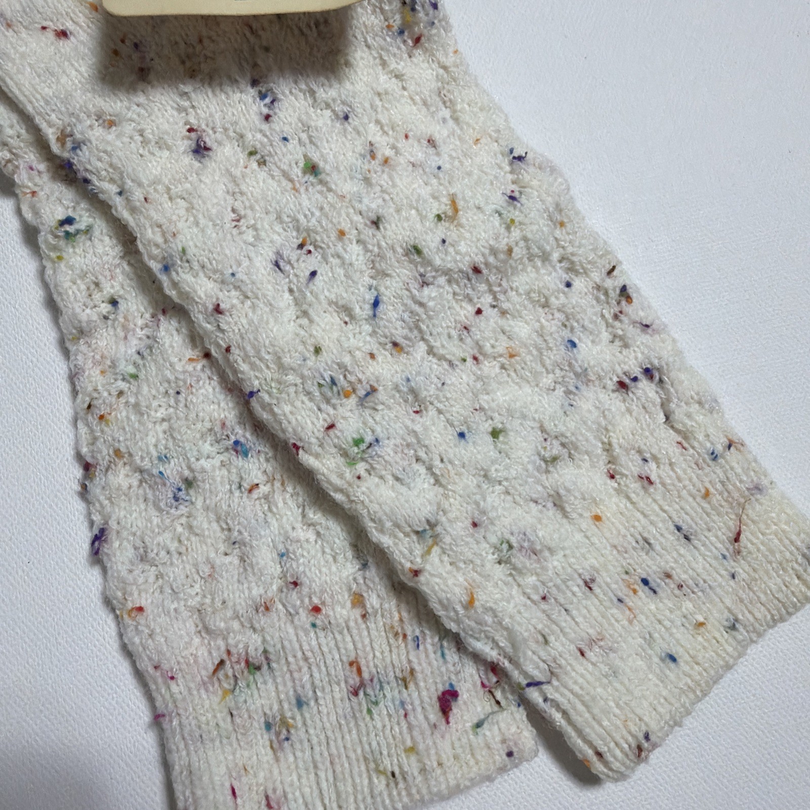 VTG Hanes Socks 9-11 Acrylic Nylon Crew NOS 80’s Confetti Colorful USA 90’s.