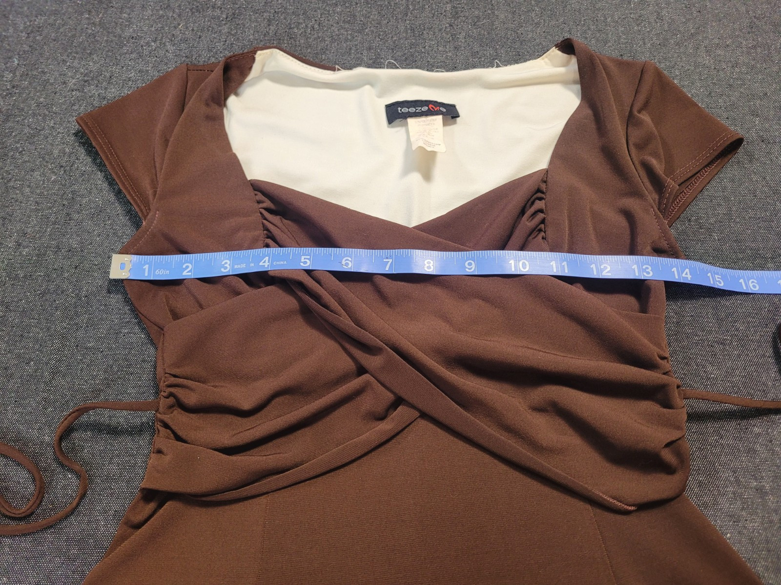 Vintage 90s Y2K Chocolate Brown Fit And Flare Skater Dress Mini USA Size XS/S