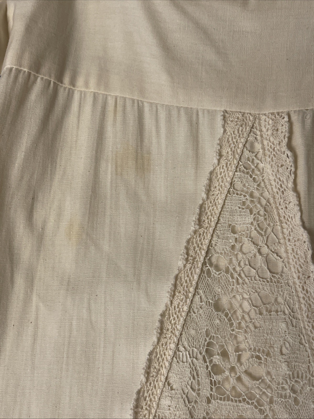 Vintage Gunne Sax Jessica Ivory Lace up Bodice Cotton Victorian Maxi Dress Sz 5