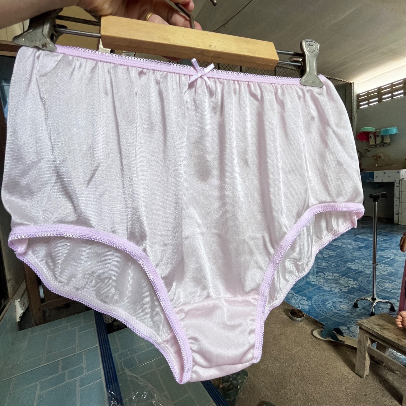 Vintage Panties Nylon Feminine Classic Briefs Silk Retro Pink VTG Comfortable