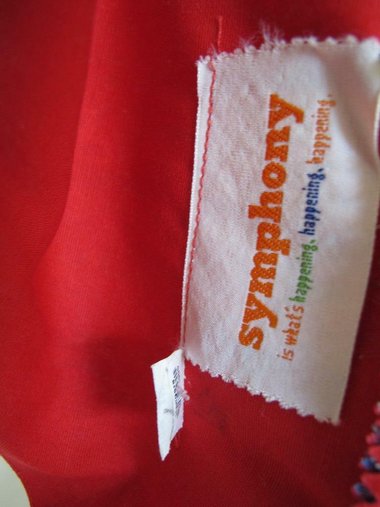Vintage 70s Scooter Mini Skort Bra Dress S Bandana Print Red Wht Blue Hanky Hem