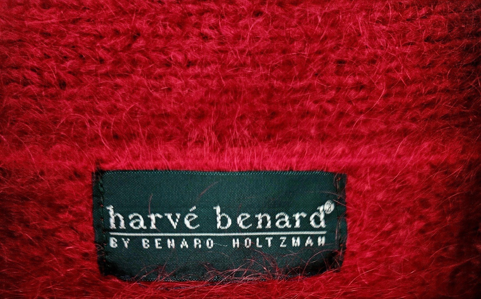 Vintage Harve Bernard Mohair Red Sweater Cardigan Womans 42 inch Chest