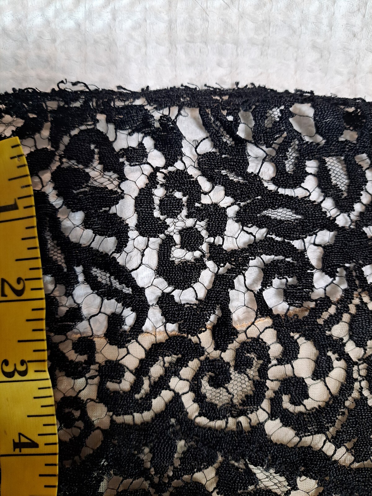 Antique 1920s Dress Black Lace over Silk Dropped Waist Long Sleeve