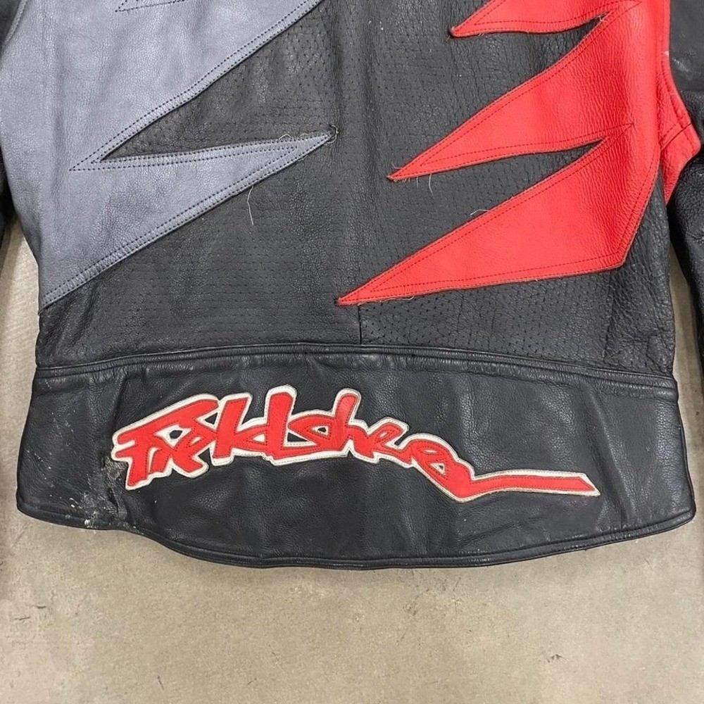 Vintage Fieldsheer Leather Biker Motorcycle Jacket Size 48