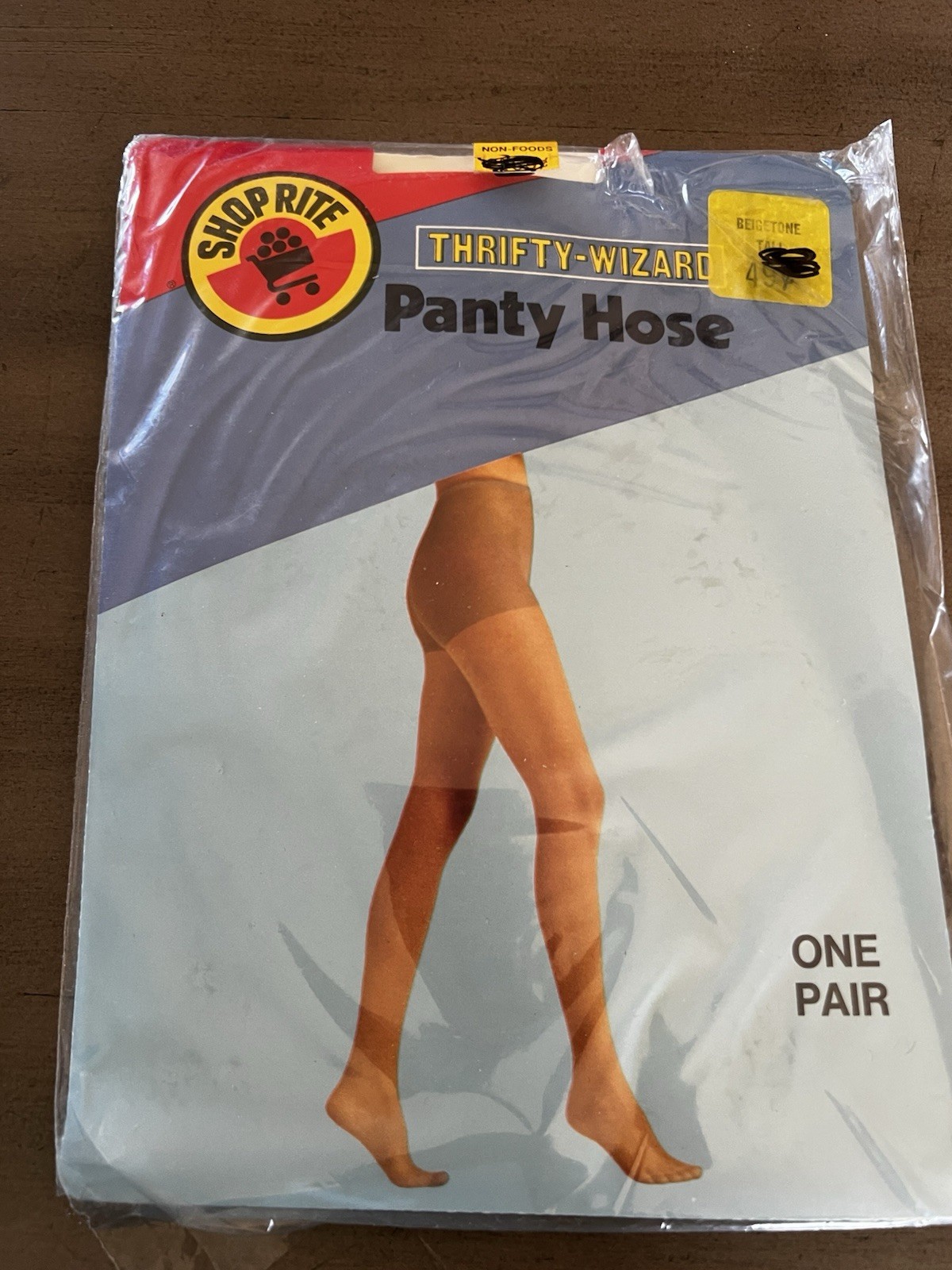 3 Vintage Panty Hose Shop-Rite Tall Thrifty Wizard 1970’s Black, Beige, Coffee