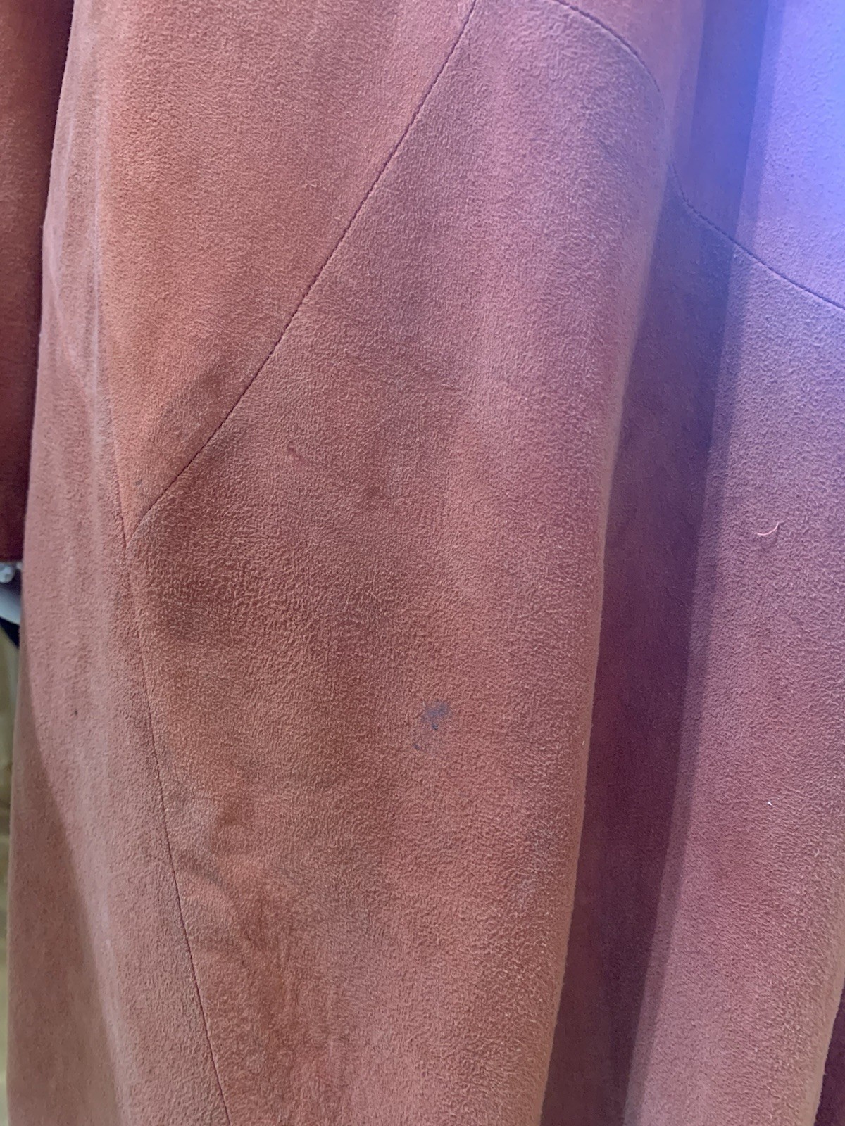 1930s 1940s RARE vintage Hudson Bay Fur Company Suede Leather CORAL Coat Jacket