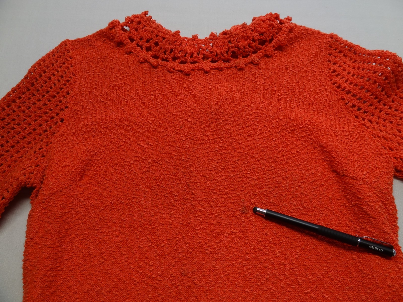 M Katrina Custom of California VTG Orange Knit Dress Evening Talon Long Sleeve