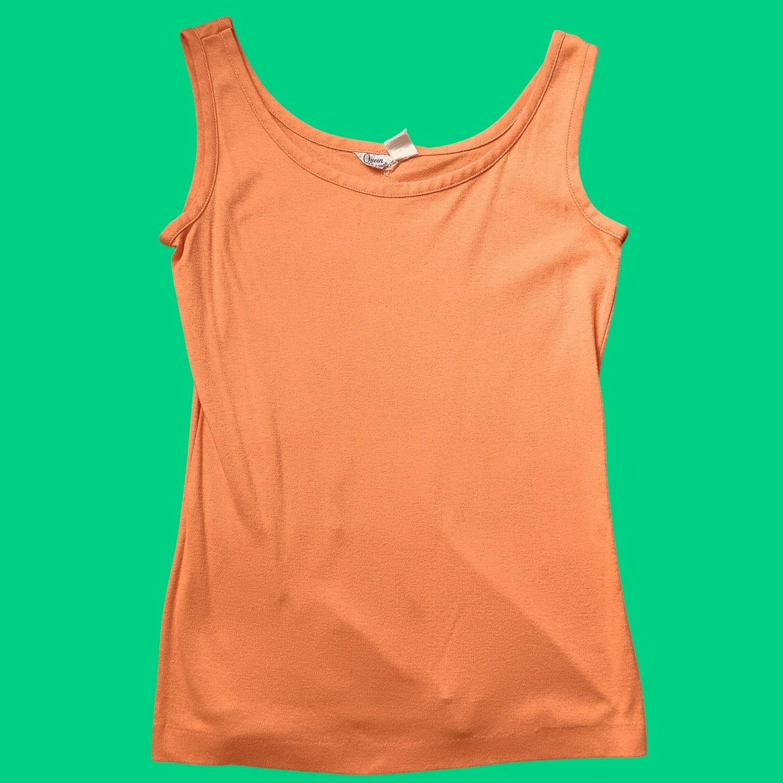 True Vintage Women’s Tank Small Single Stitch Top Orange 1970’s USA Cotton