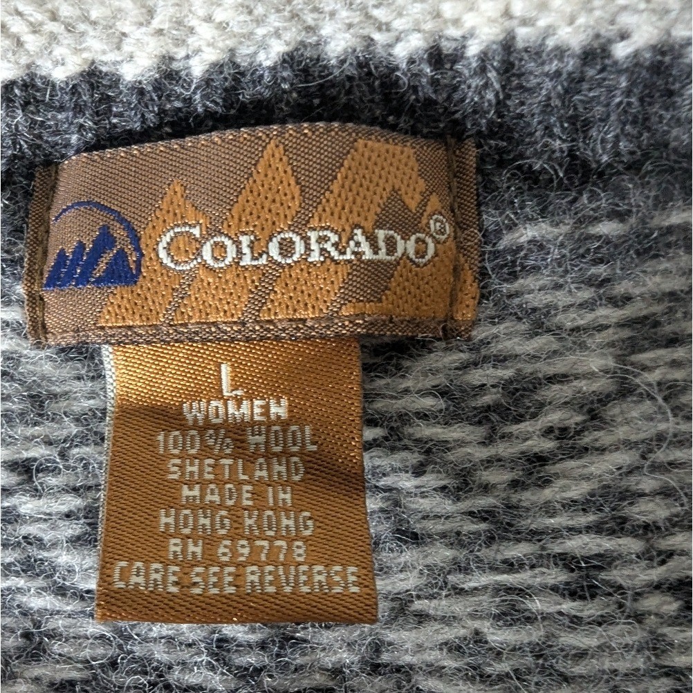Colorado Clothing Co Vintage Shetland Wool Cardigan Sweater Women’s L Nordic