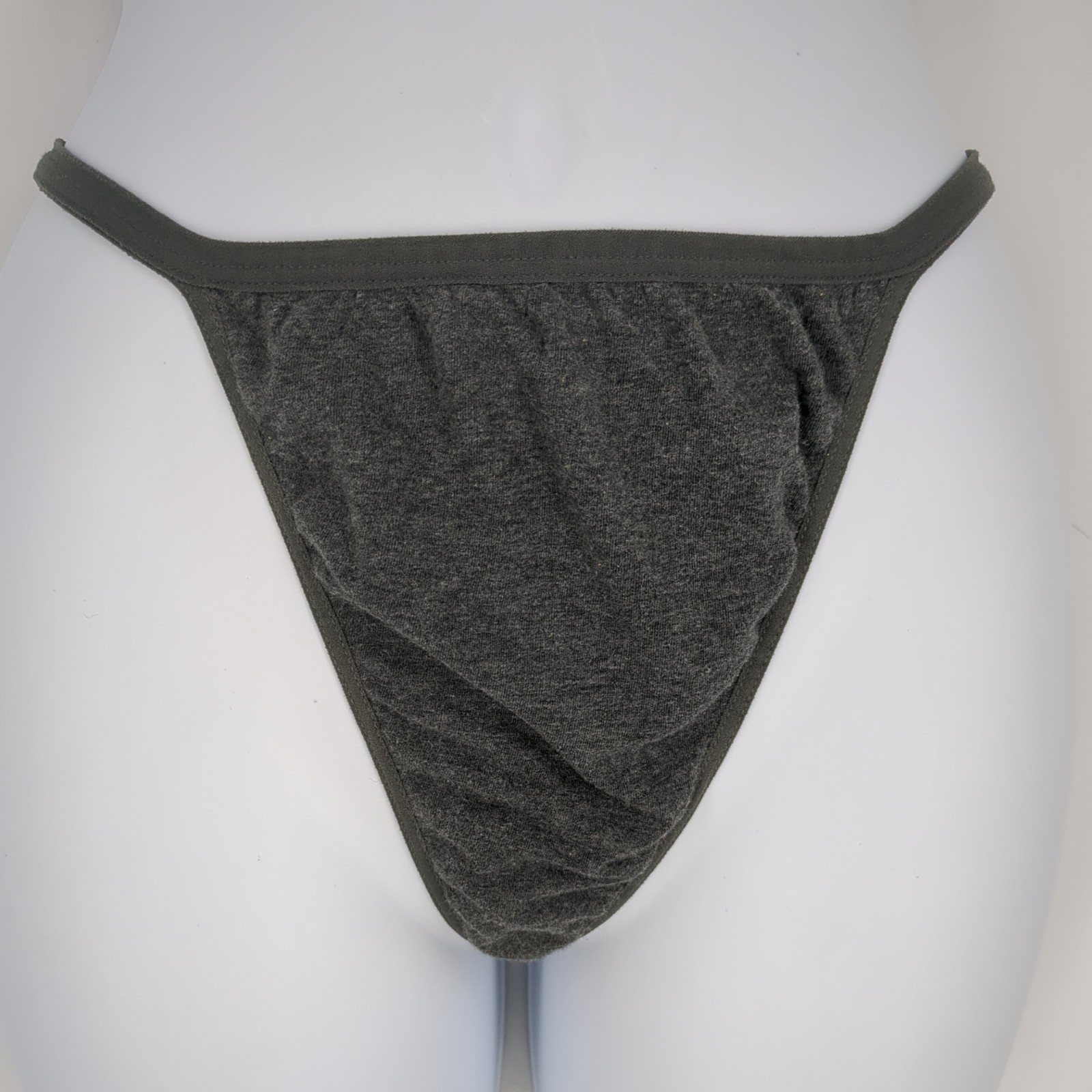 VTG 06/02 Y2K Victoria’s Secret Signature Low Rise V String Thong Gray L NWOT
