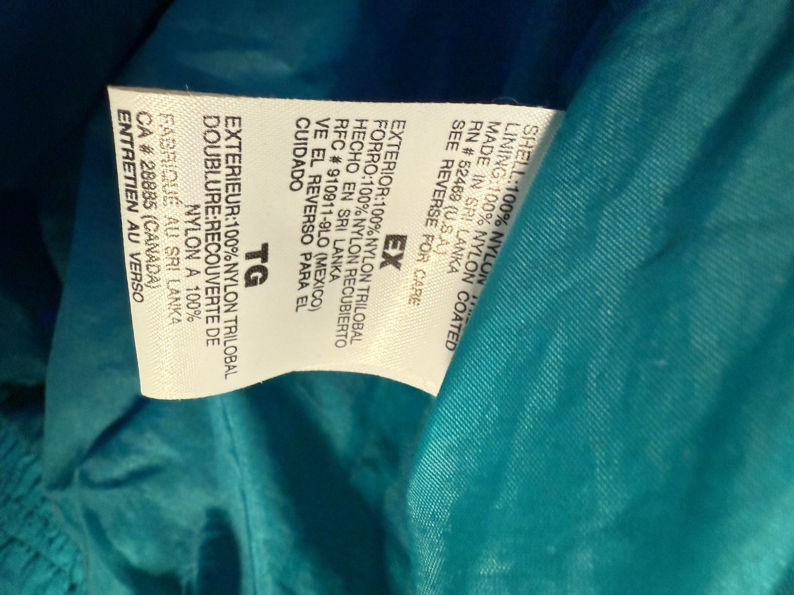 80s/90s Windbreaker Ladies Size XL Retro Funky Bright Teal and Purple Vintage