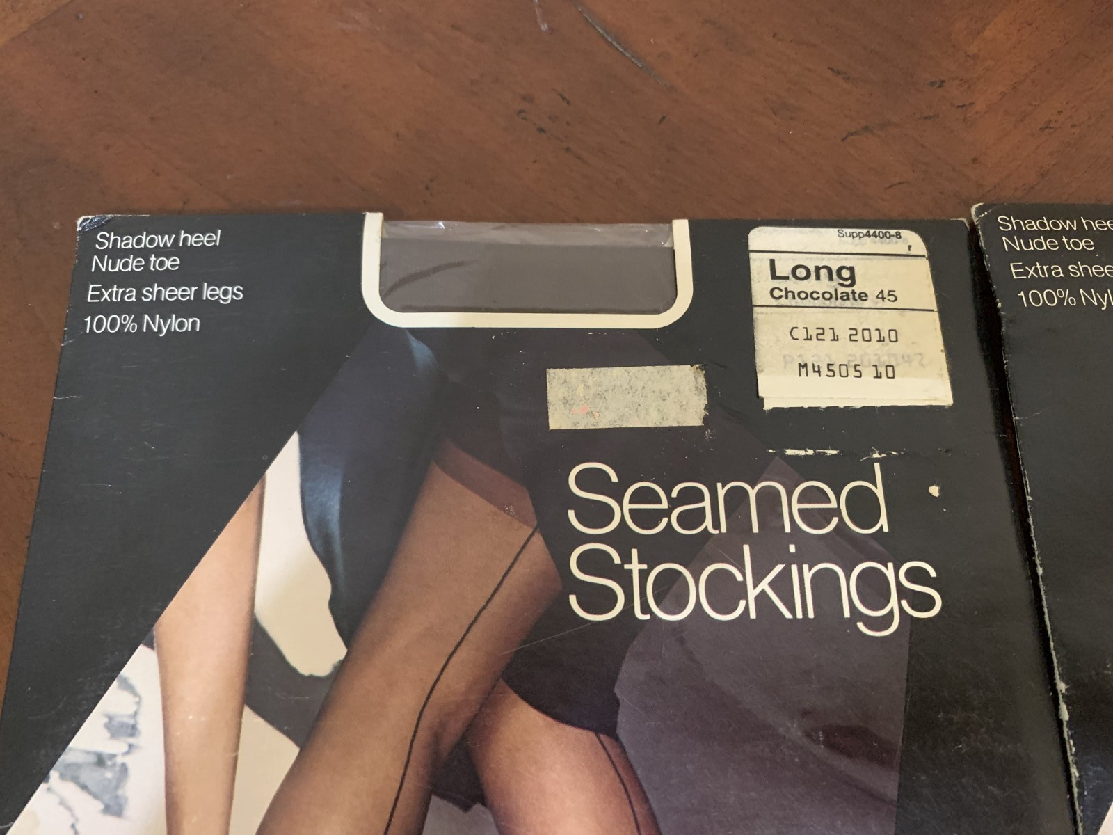 Vintage JC Penney Seamed Nylon Stockings Extra Sheer Shadow Heel Size L Lot of 3