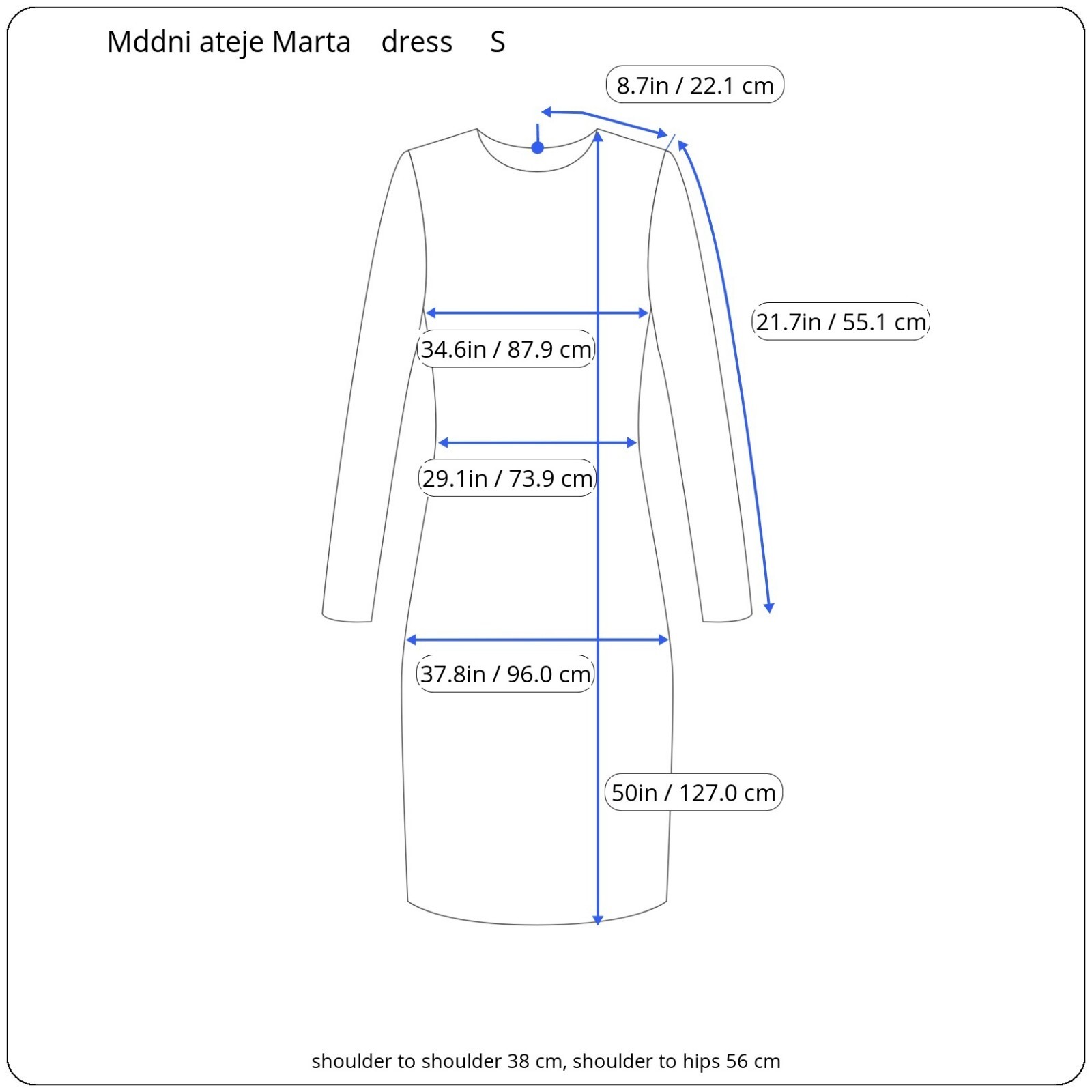 Womens Vintage Blue Cocktail Dress with Full Flowing Skirt with tiered hemline