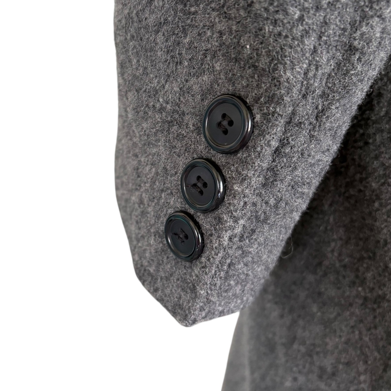 VTG J. Percy Marvin Richards Gray Lambswool Long Car Coat Classic S Quite Luxury