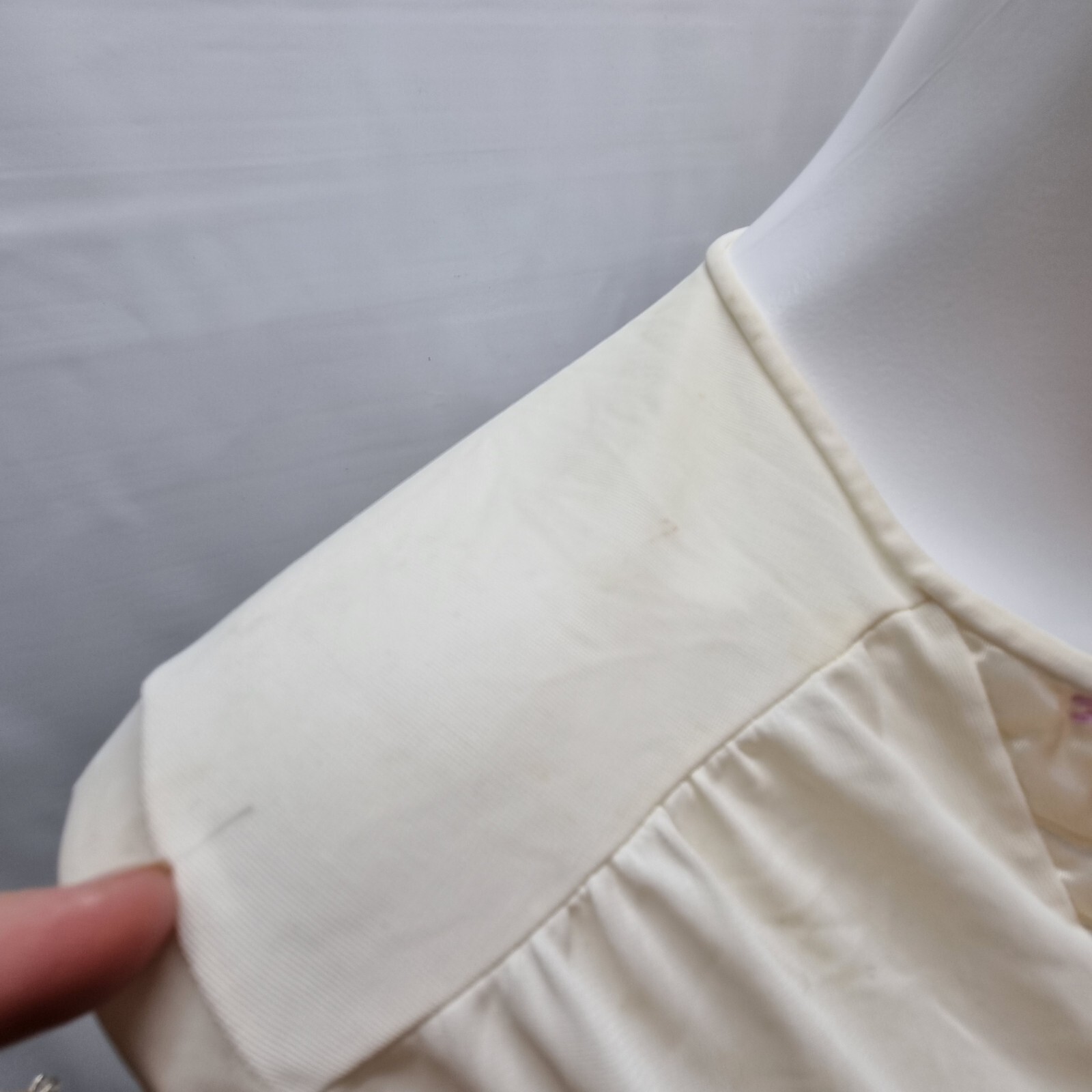 Vtg Sans Souci Robe Nightgown Nylon Ivory Embroidered Daisy Cottage Prairie 36