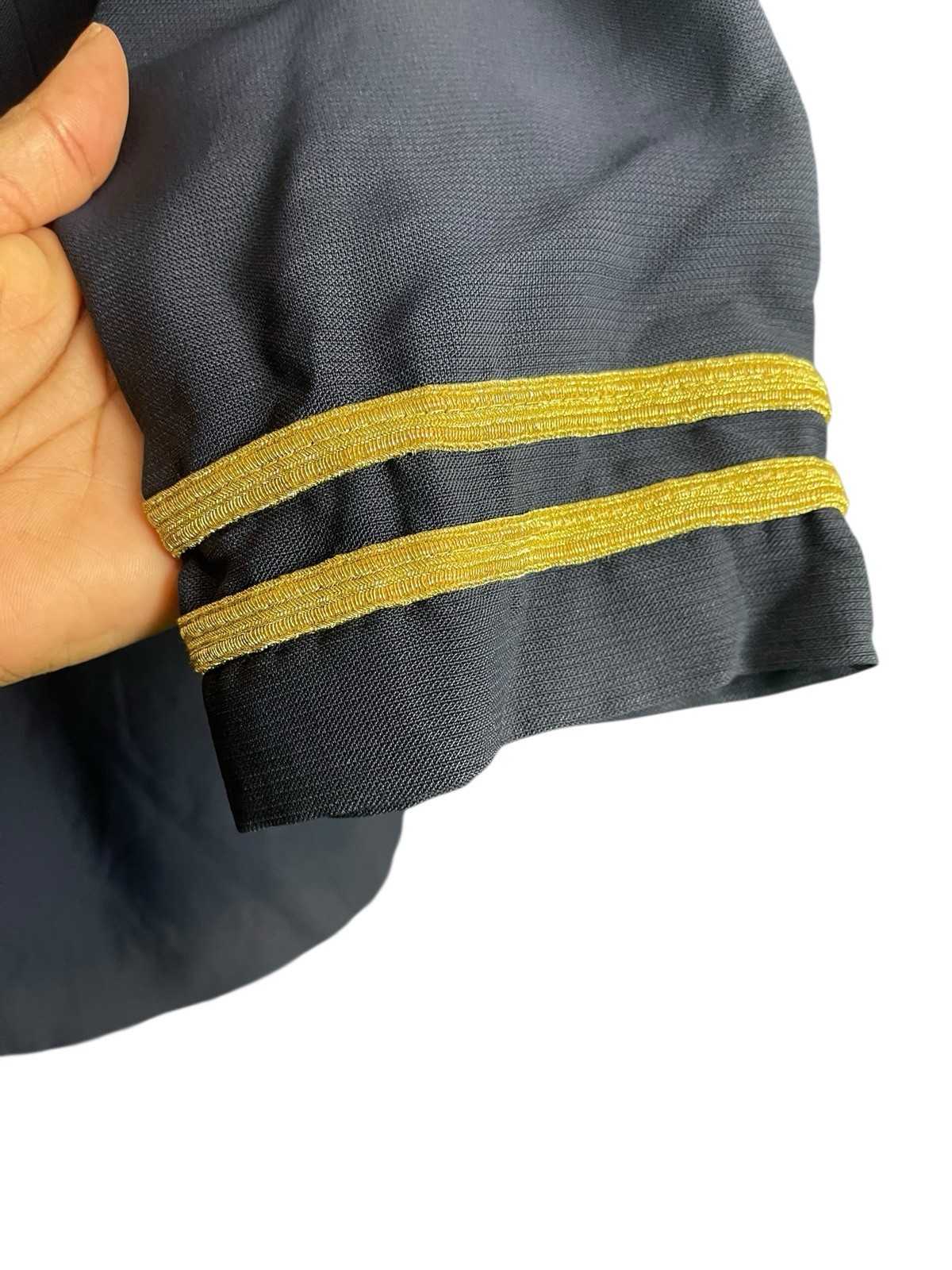 Vintage Et Al By Ronnie Rosado Blue Military Style Blouse Size 12 80s 90s Style