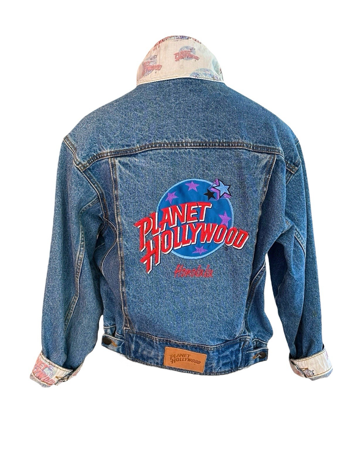 Women’s Vintage 1991 Planet Hollywood Honolulu Denim Jean Jacket XL (12)
