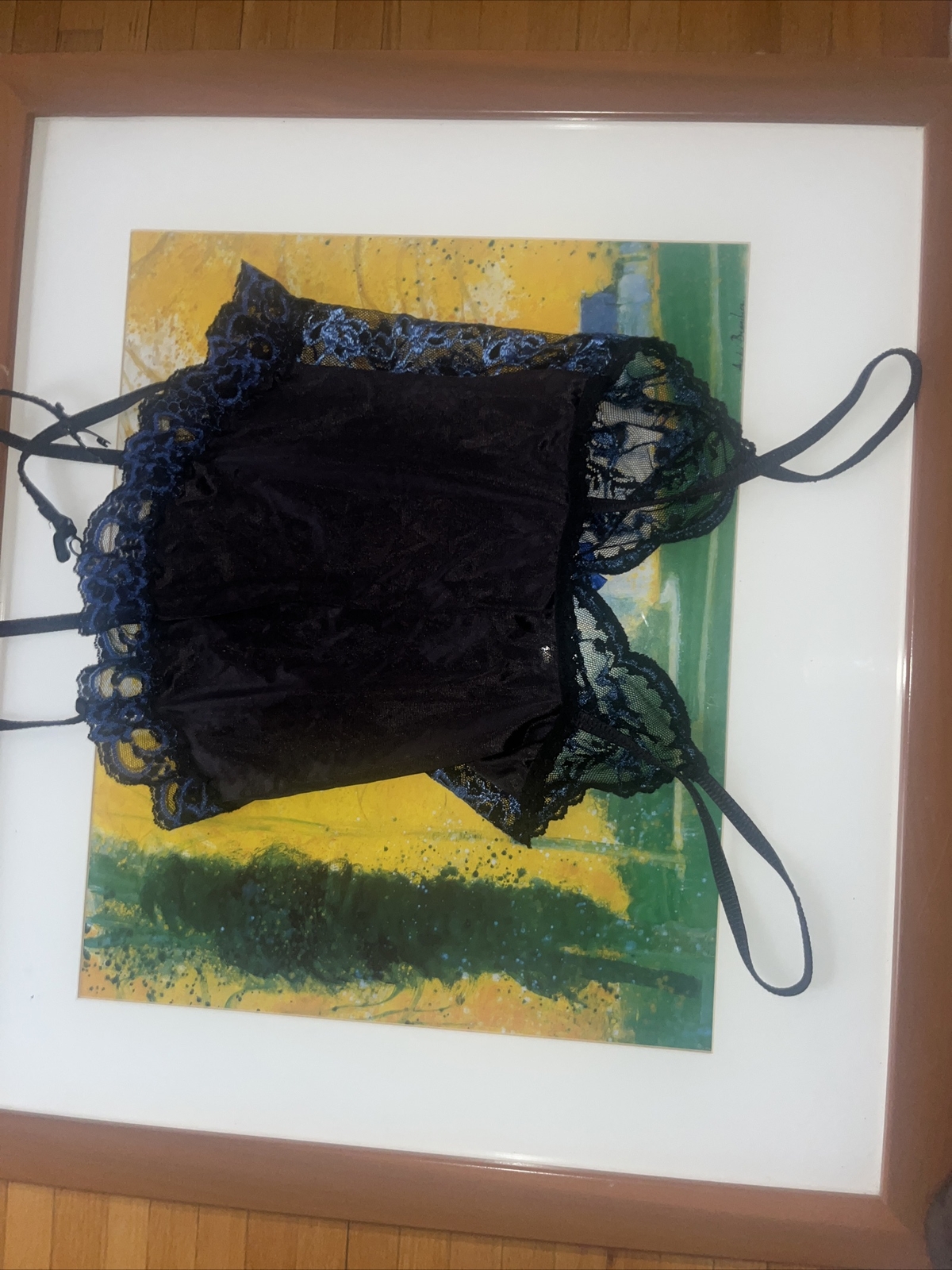 Bliss New York Pink Black Teddy With Garters Vintage USA Sz Small
