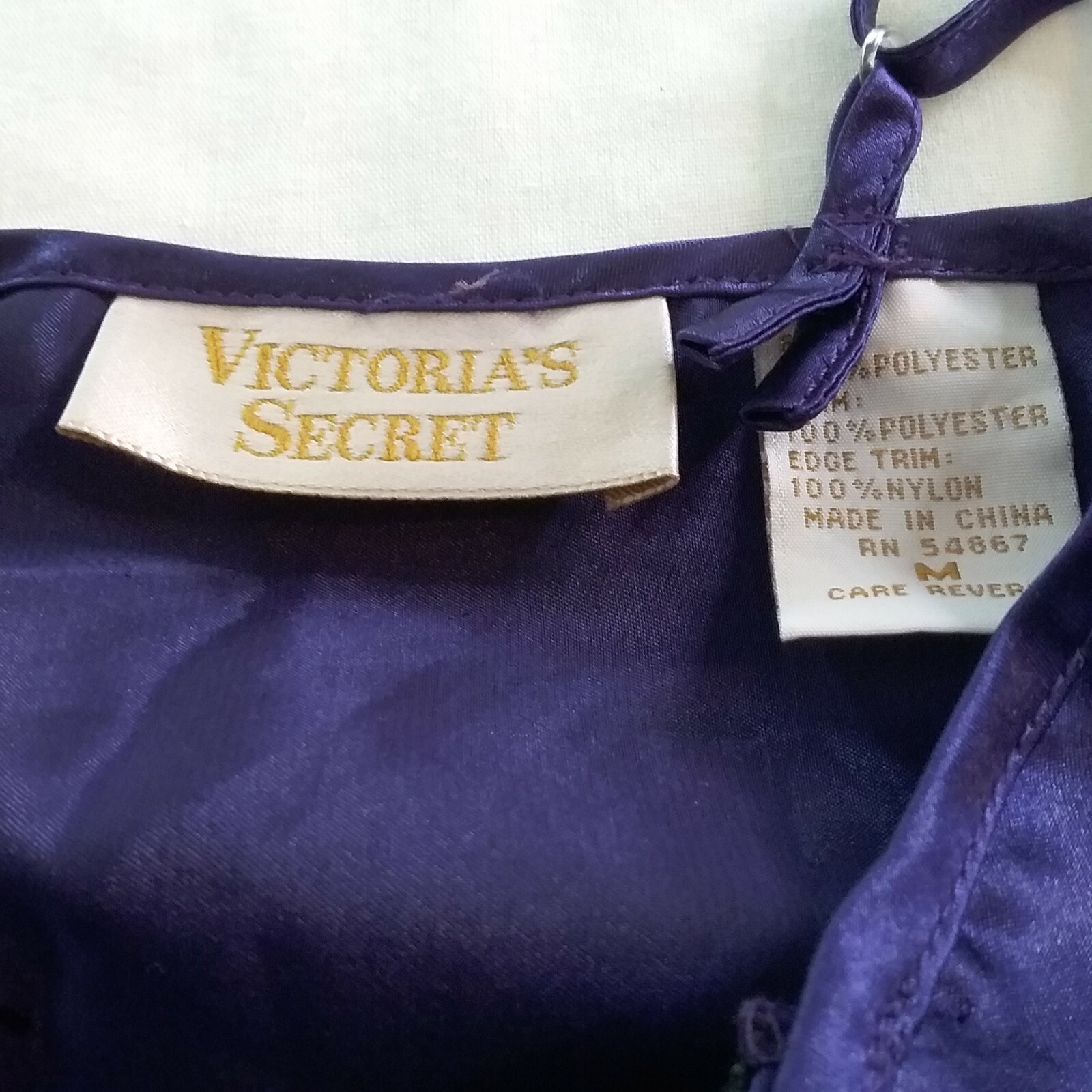 Victoria’s Secret Vintage Gold Label High Leg Teddy M Purple Black Lace SEE NOTE