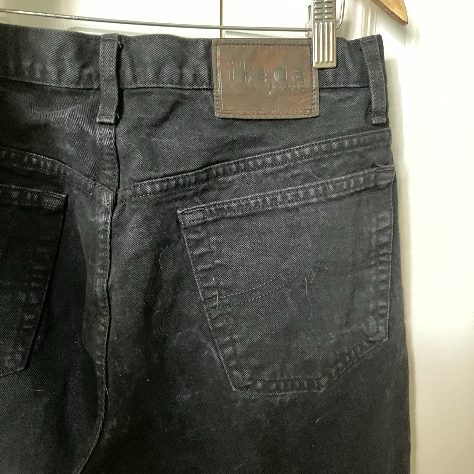 Vintage 90s Ikeda Black Straight Leg Dad Jeans Womens 30 Y2K Classic Denim Mom