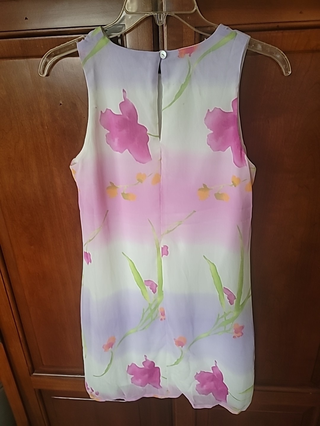Soda Blu Sheer Flora Print Sheat Sleeveless Dress SZ S