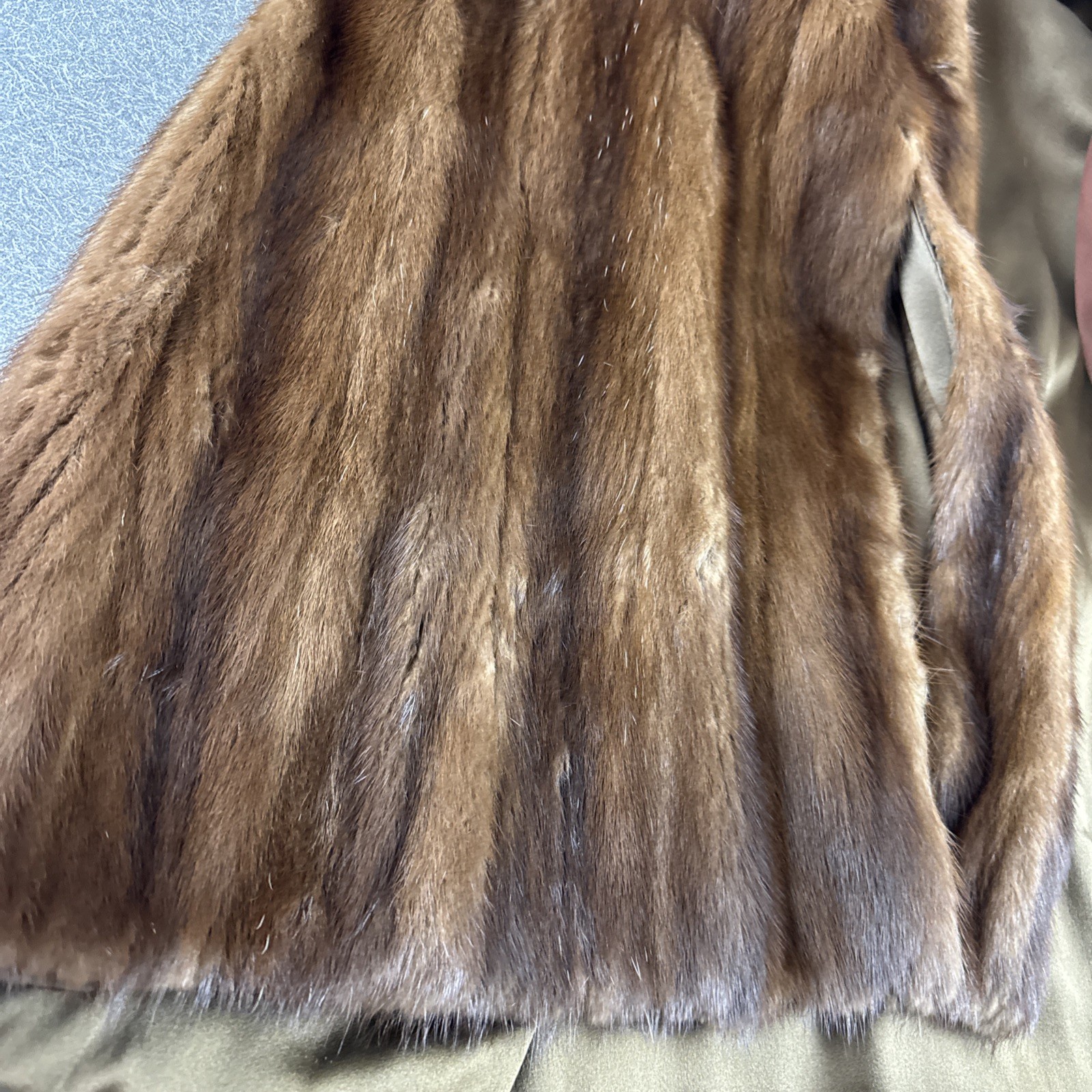 Vintage Wm H Block Brown Fur Cape Jacket Coat Fur Salon One Size