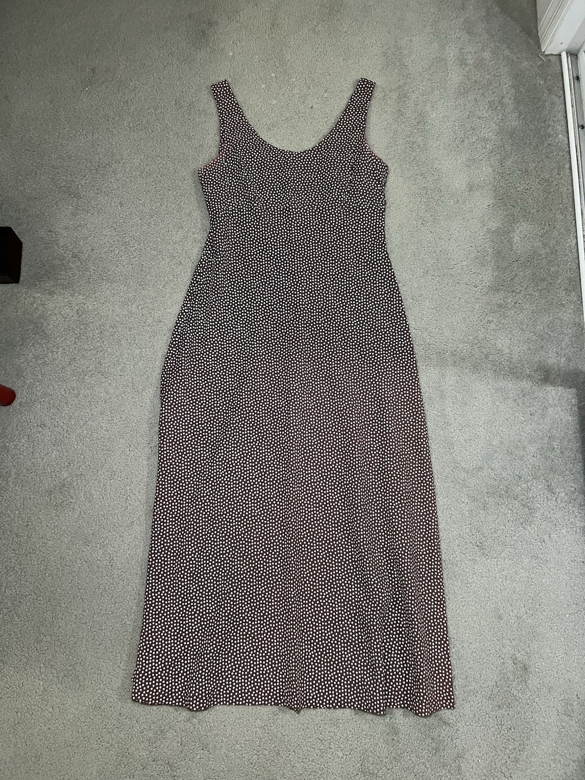 Vintage 90s Made in the USA Alyn Paige Maxi Polka Dot Dress