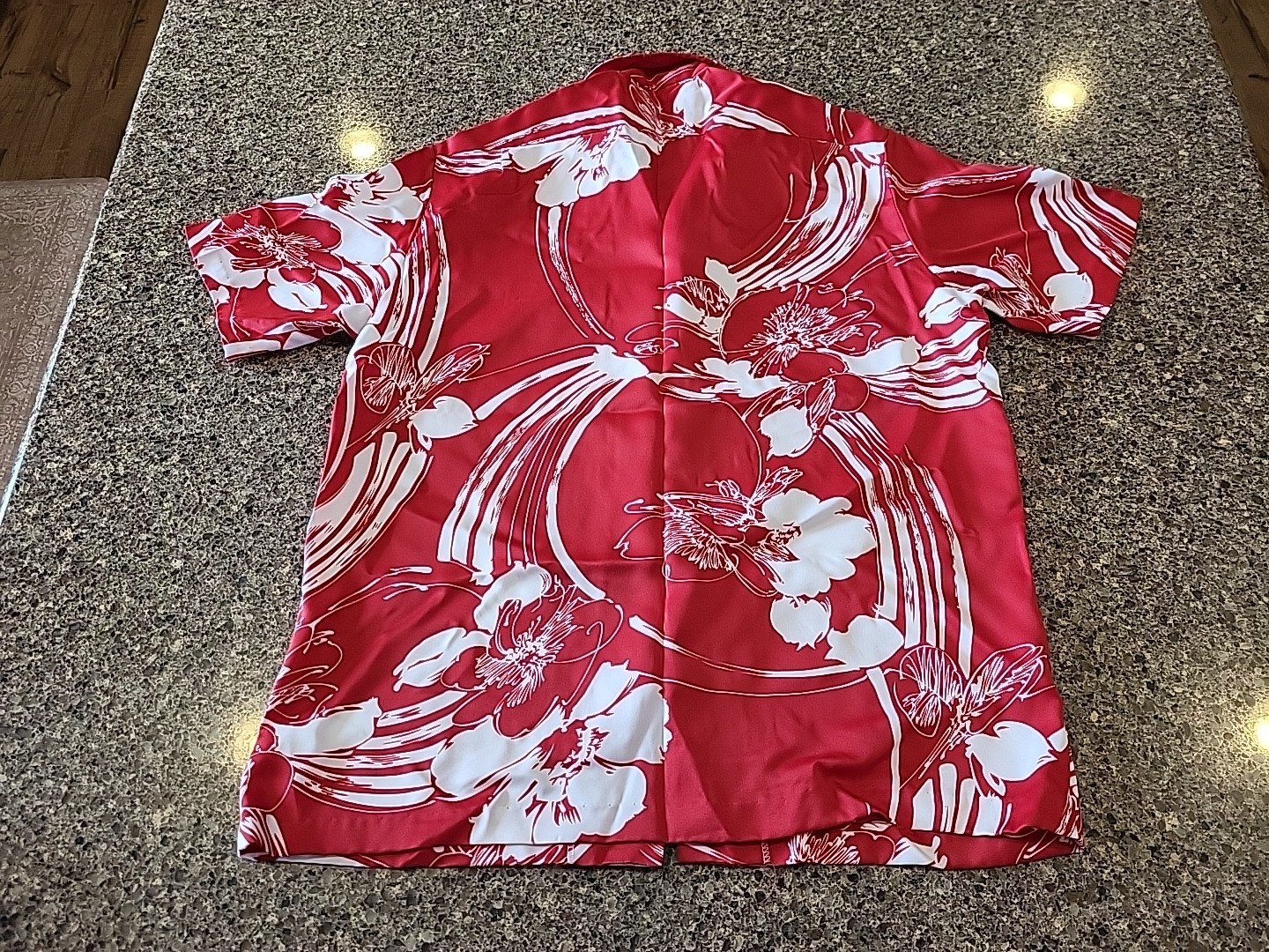 Nani of Hawaii Dress Red Hawaiian Floral Honeymoon Set w His shirt Vtg READ!!