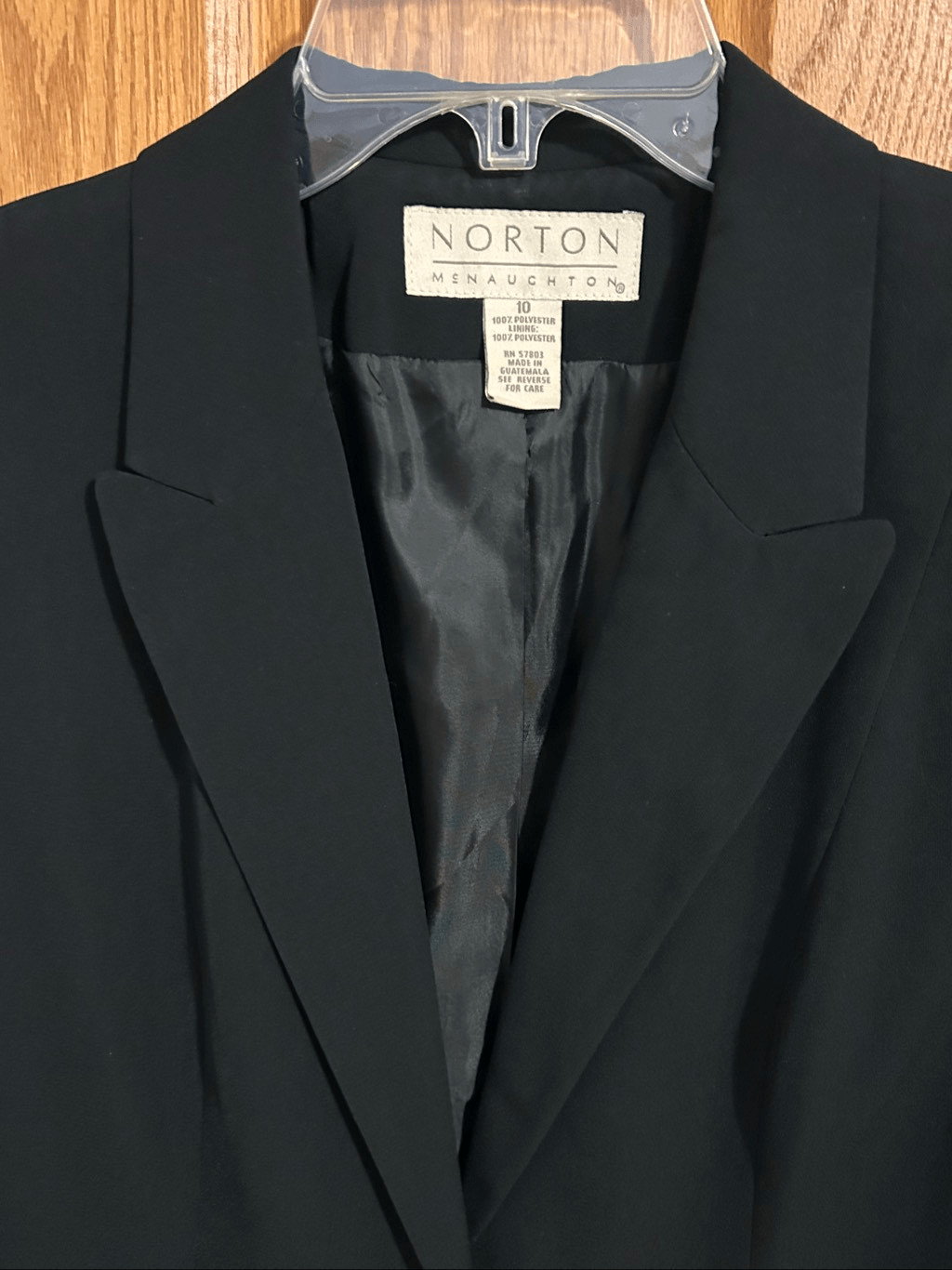 Norton McNaughton Classic Timeless Black One Button Blazer Jacket Women’s Size 1