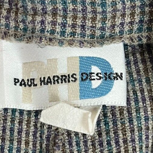 Vintage Paul Harris Design Multi-Color High-Waisted & Pleated Pants