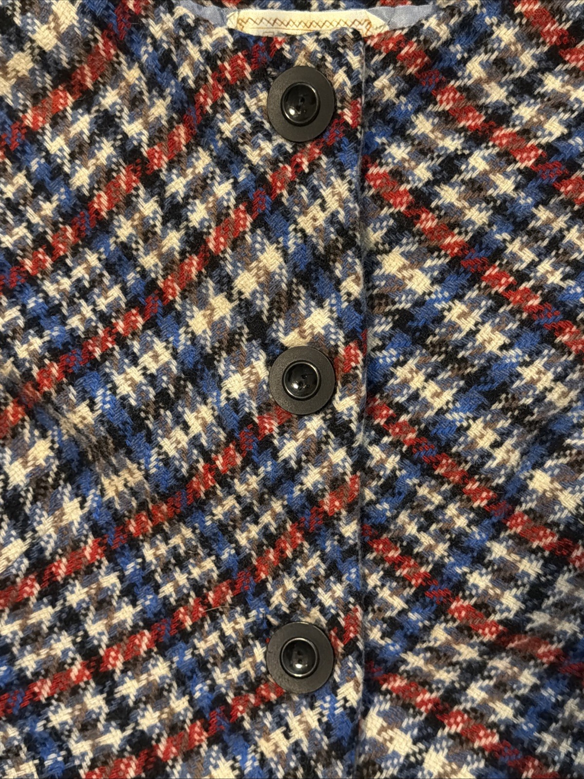 Vintage 1960s Handmade Wool Tweed Skirt Suit Set XXS 00 Cropped Boxy Jacket