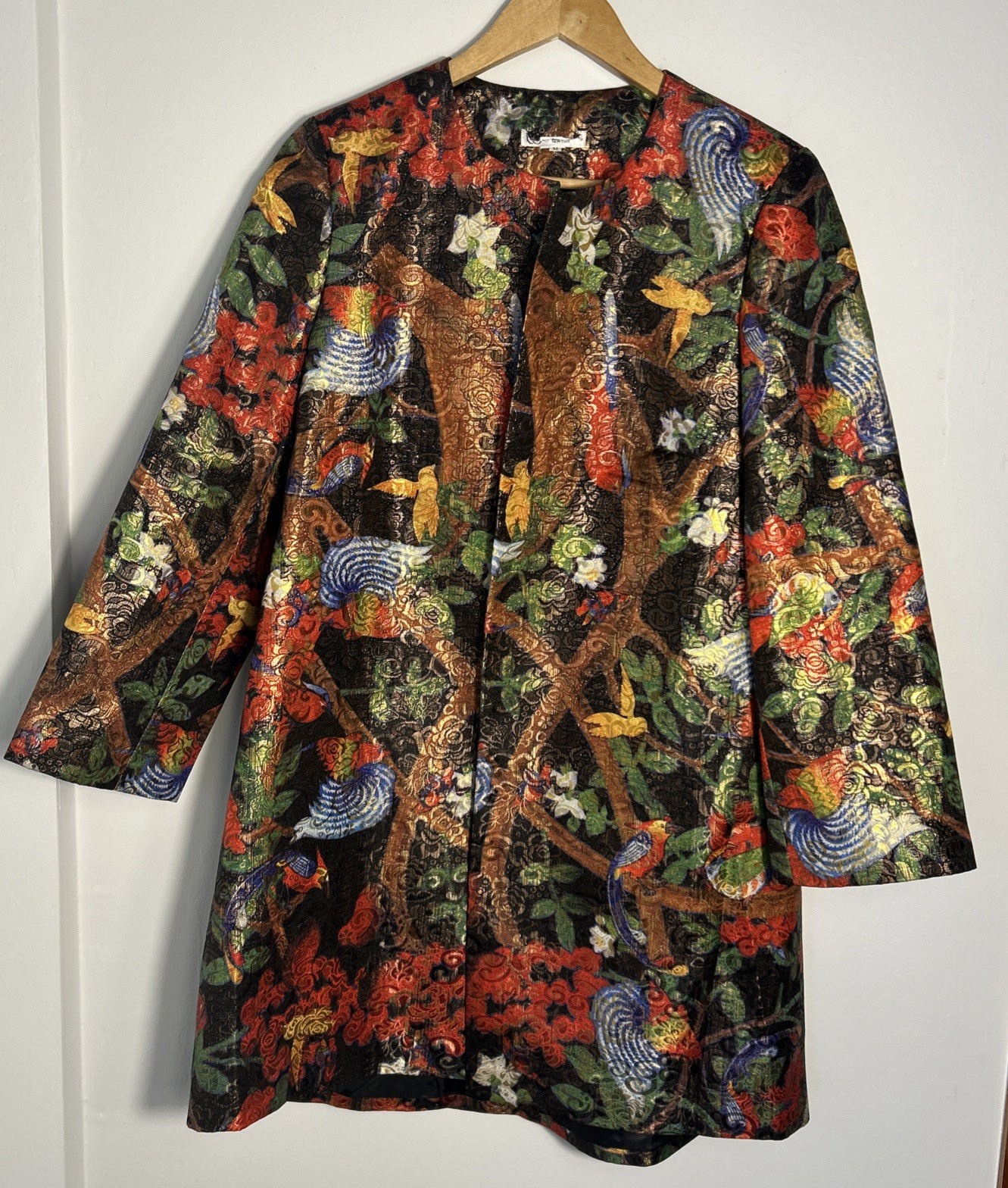Vintage 50’s Asian Motif Jacket Bride Abstract Art to Wear No Tags 2X