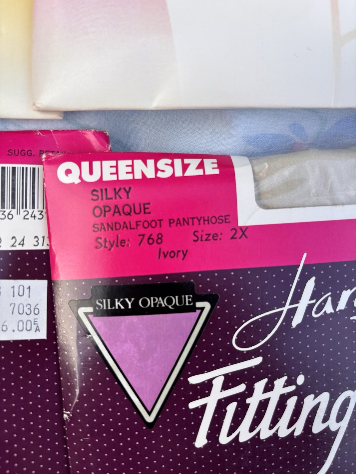 Lot 10 Vtg NOS Pantyhose Queen Size Plus 2X Hanes Alive Fitting Pretty Underalls