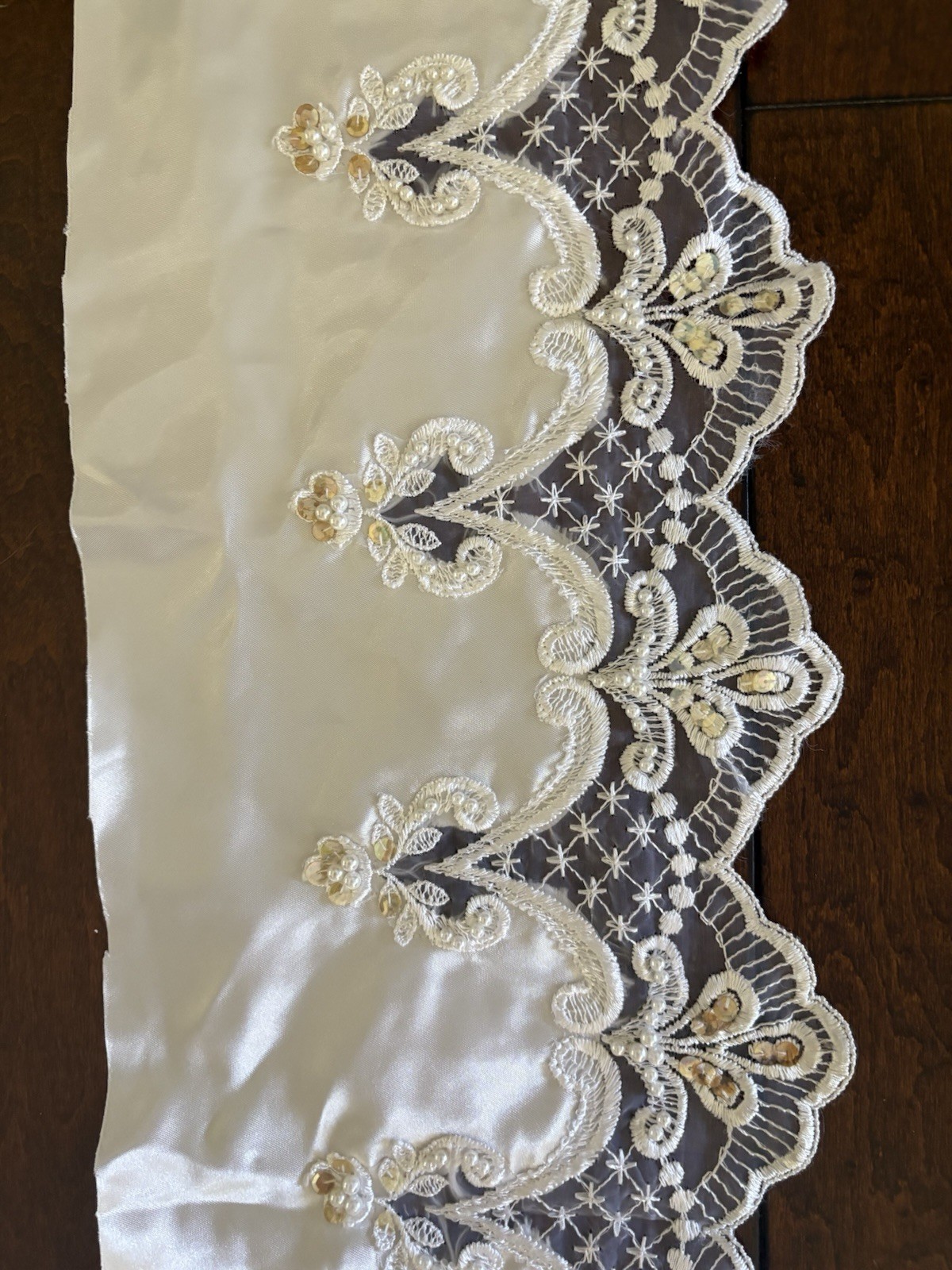 140+ Inches of Beaded and Sequined Wedding Dress Train Appliqués