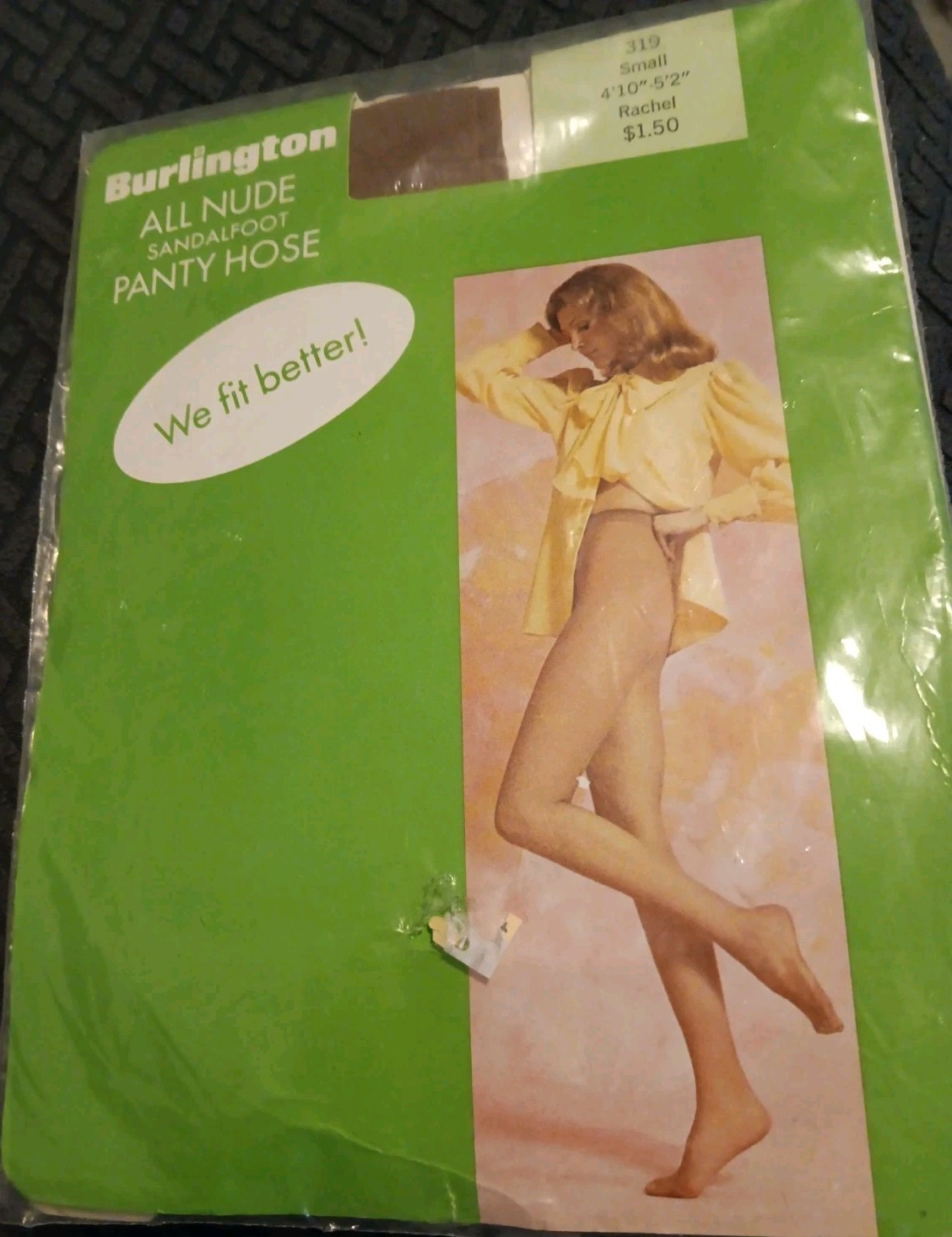 Burlington All Sheer Sandalfoot Panty Hose Nude Sun Tan Small Rachel Vintage New