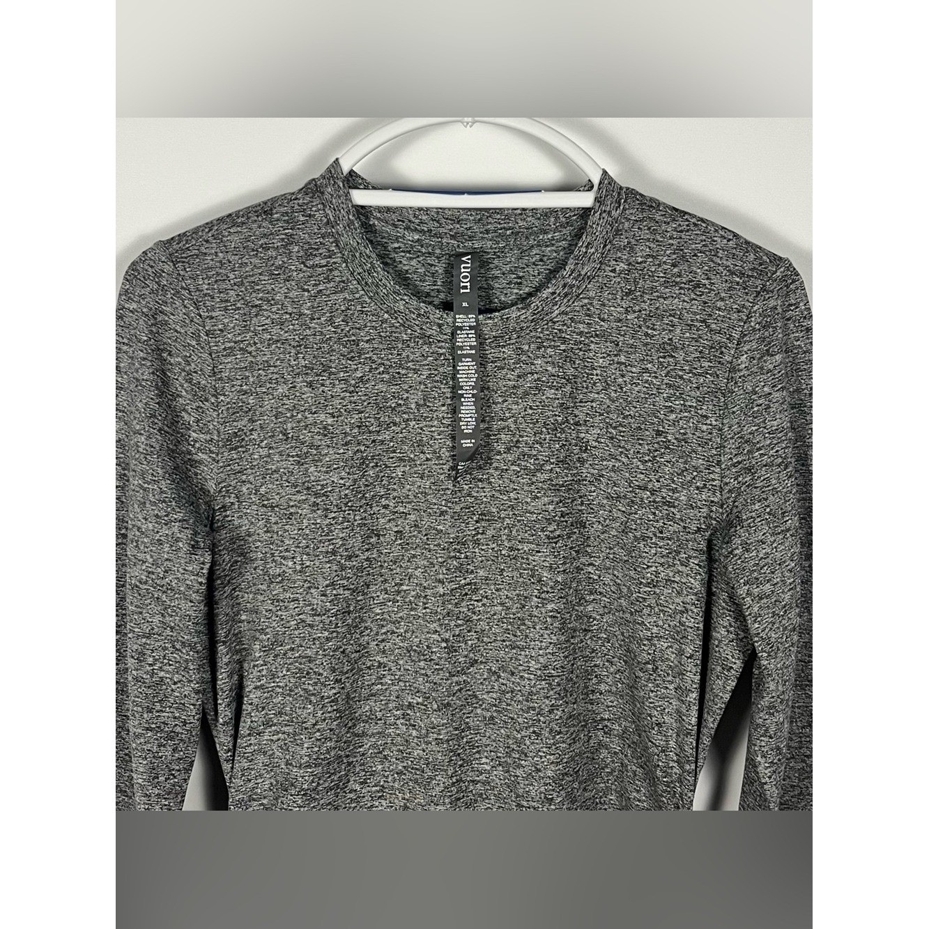 Vuori Long Sleeve Halo Essential Dress in Heather Grey Size XL NWOT