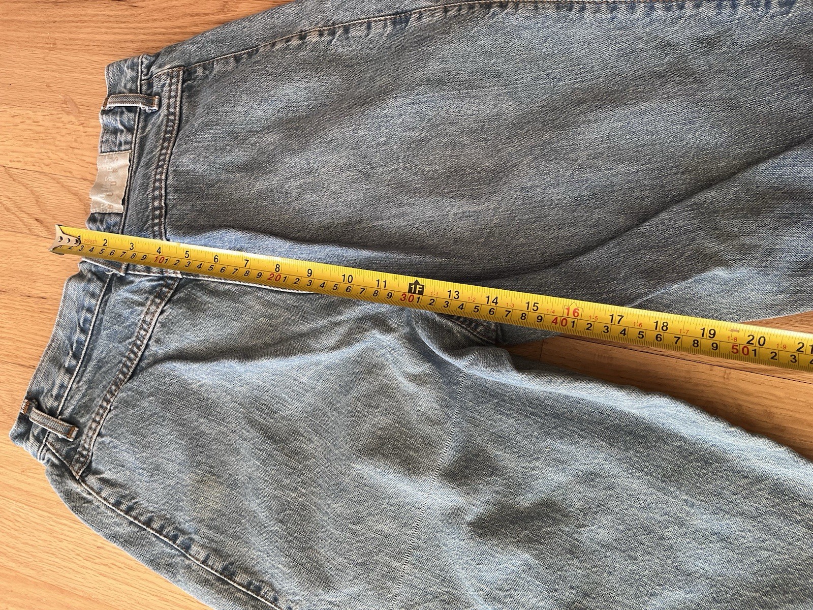 Vintage 80s Sunset Blues Wash High-Rise Pleated Mom Jeans Women’s Size 12