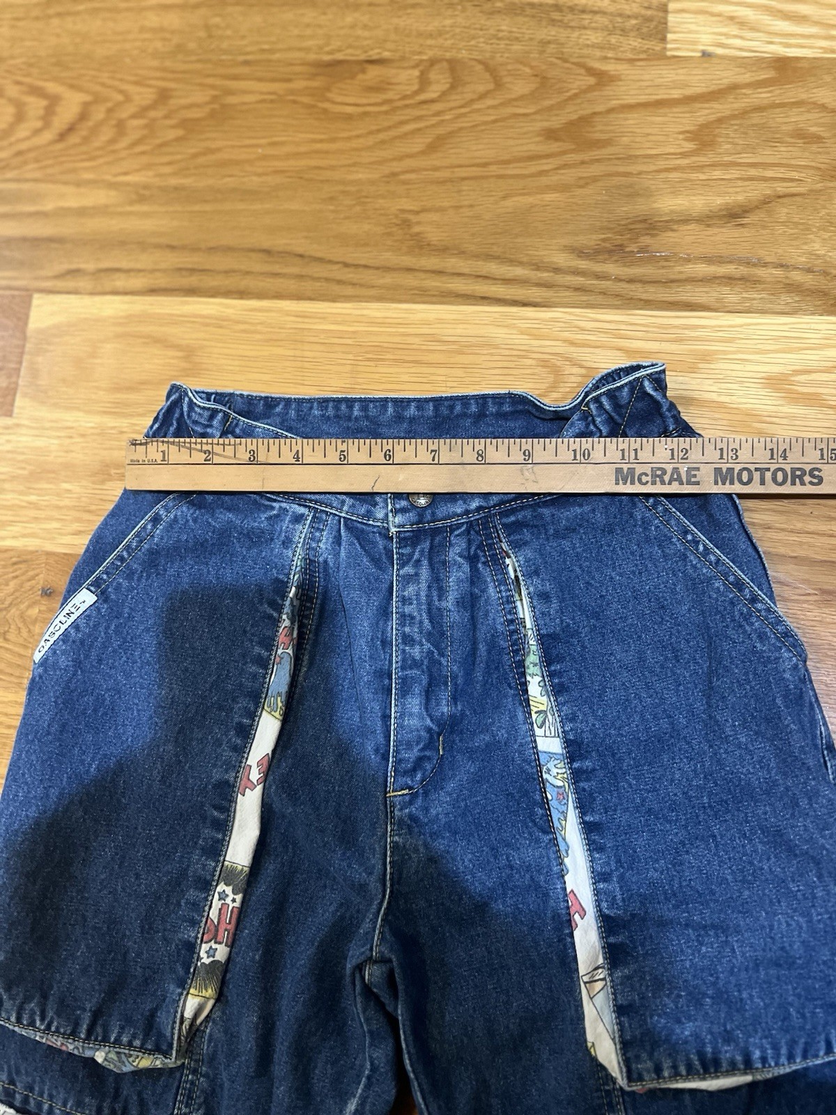 Rare VTG 80s Women’s Gasoline Jeans Comic Strip Accented Pockets/ Snap Buttons