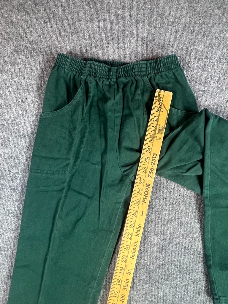 Vintage Cascade Blues Pants 10 Short Green Pull On Elastic Waist 90s Normcore