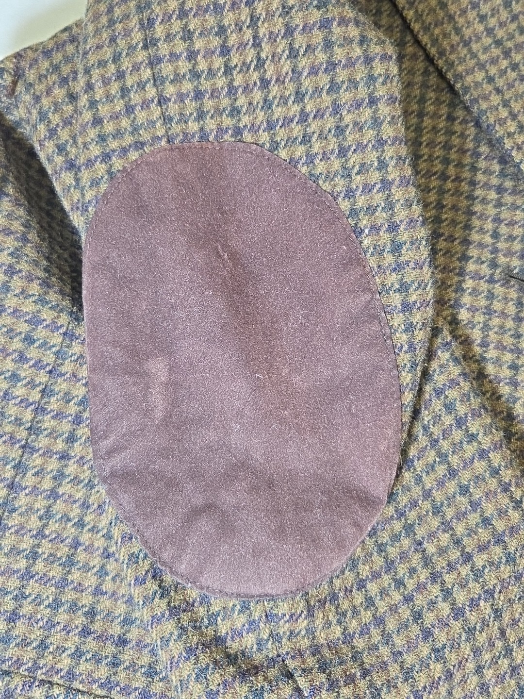 Vtg 90s Braebrook Equestrian English Country Blazer Wool Check Elbow Patches 14