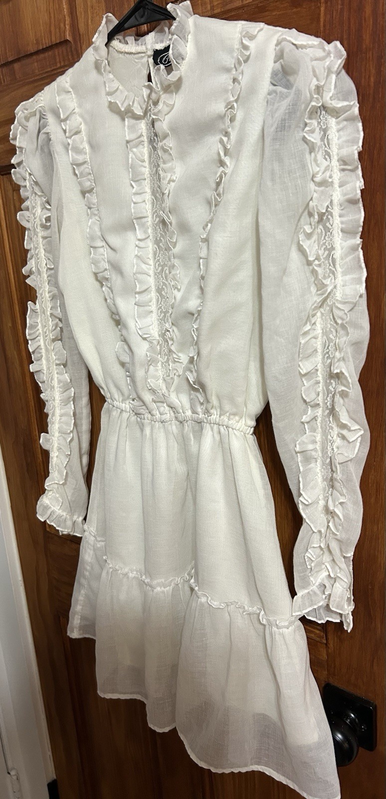 Vintage Dress Small Phase II White Prairie Coquette Long Sleeve Lana Del Rey