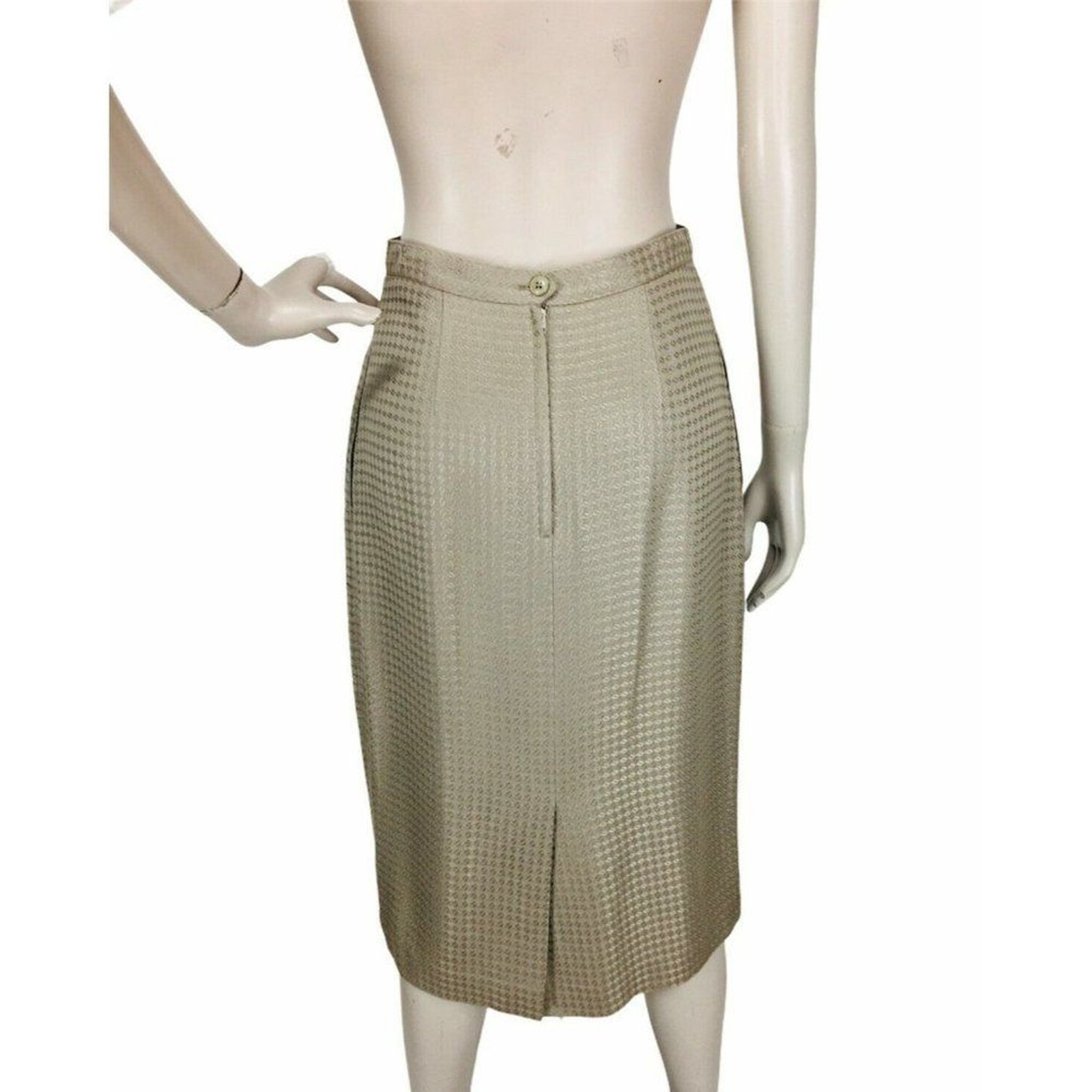 Vintage 80’s High Shoulder Tweed Houndstooth Blazer & Pencil Skirt Business Suit