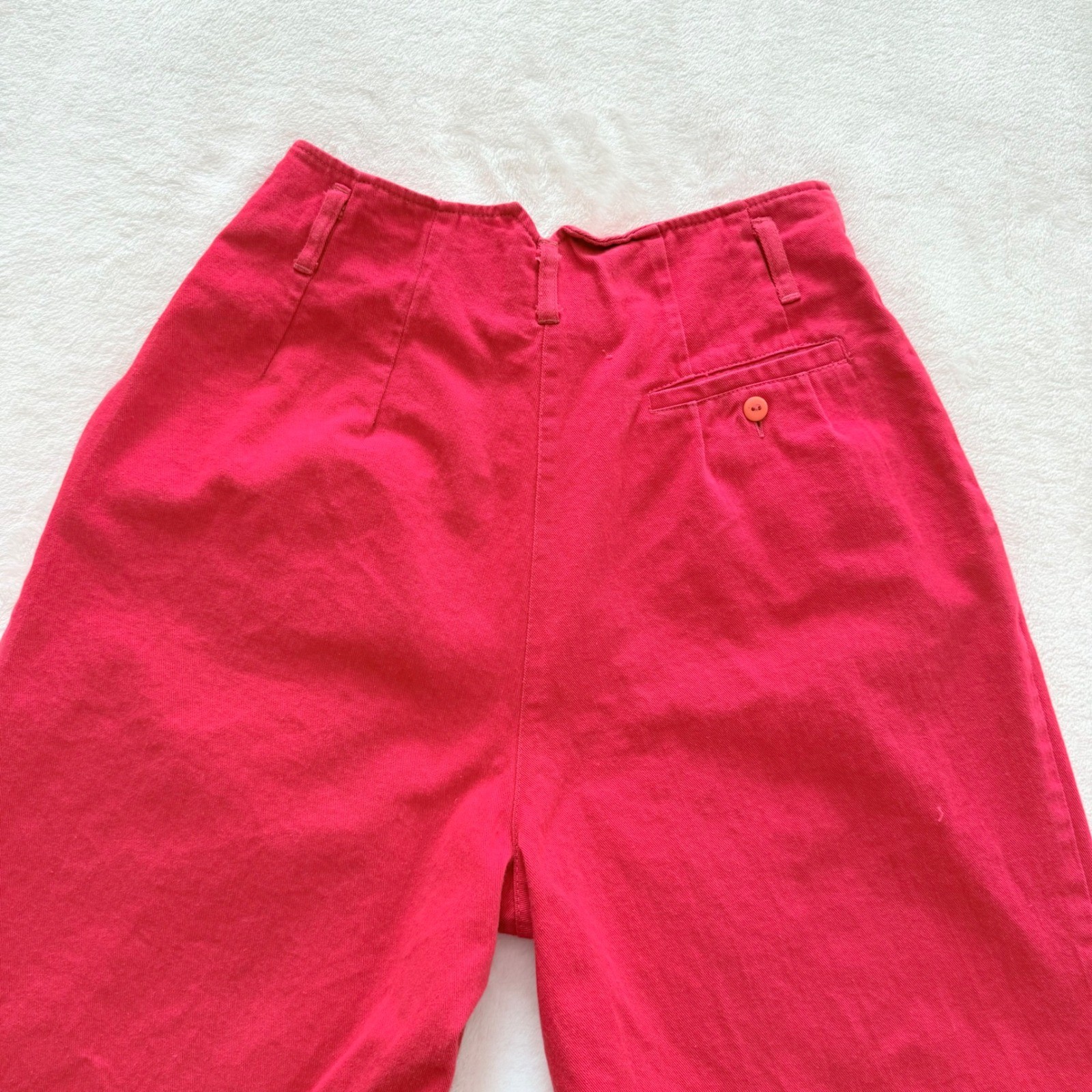 Vintage Rafaella Pink High Waist Pleated Pants Womens 10 100% Cotton Made Greece