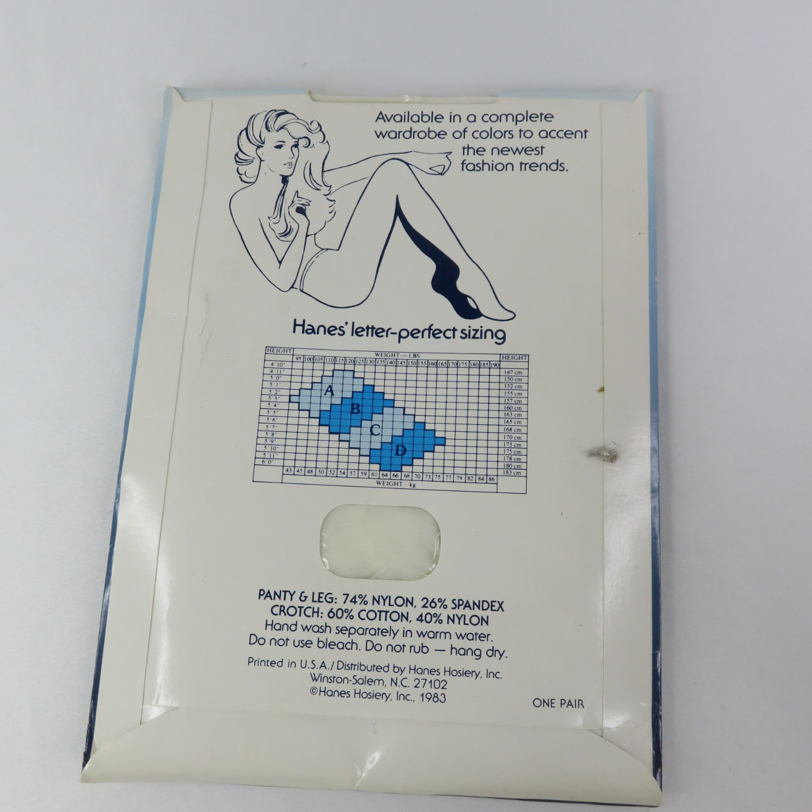 Vintage Oleg Cassini Hanes Alive Pantyhose Size C White All Sheer Support