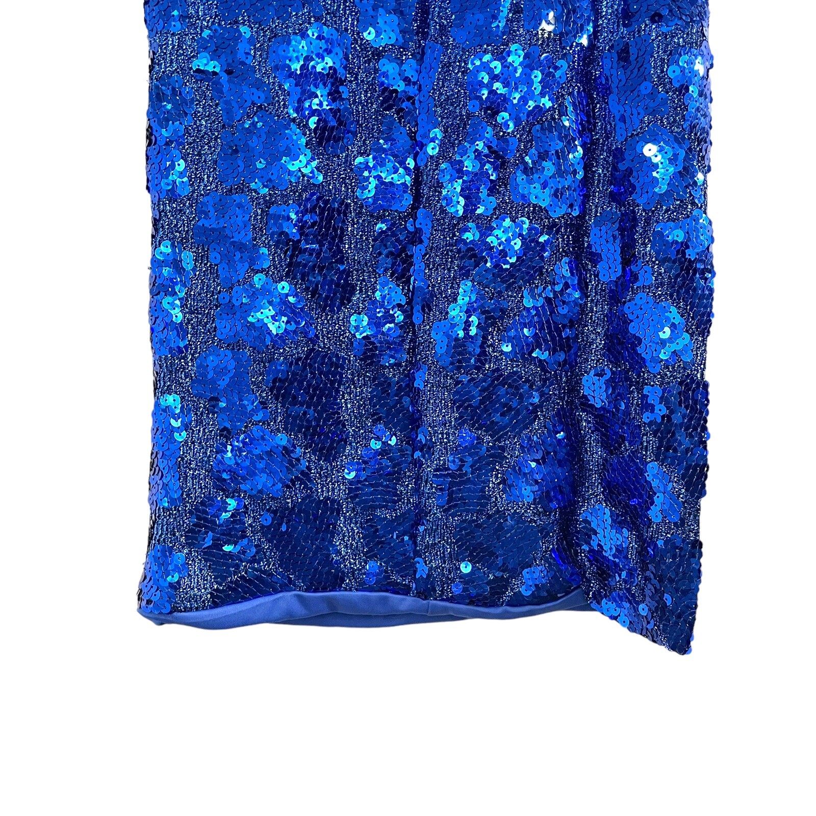 Fashion 1001 Nights vintage sequin dress y2k prom gown maxi blue size 5/6