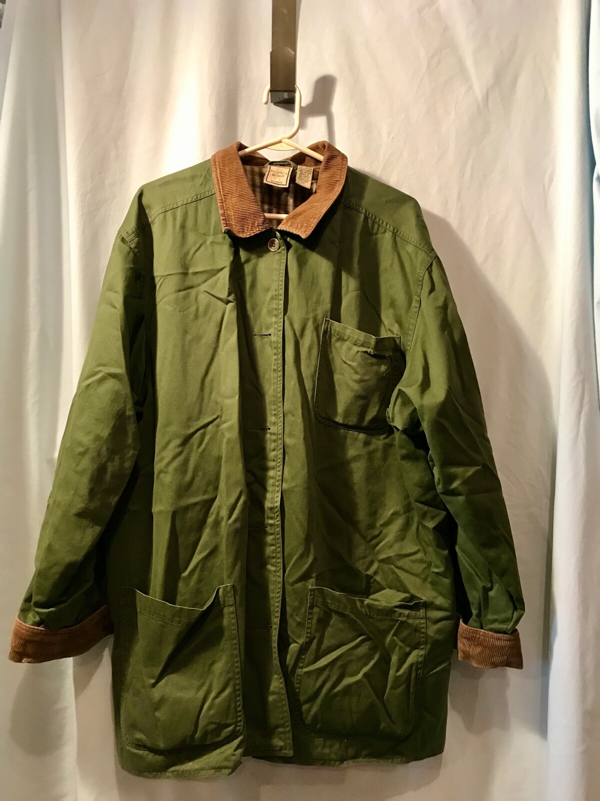 Vintage Boundary Waters Green Barn Coat Nylon/Cotton, 3 Pocket, Size 2X