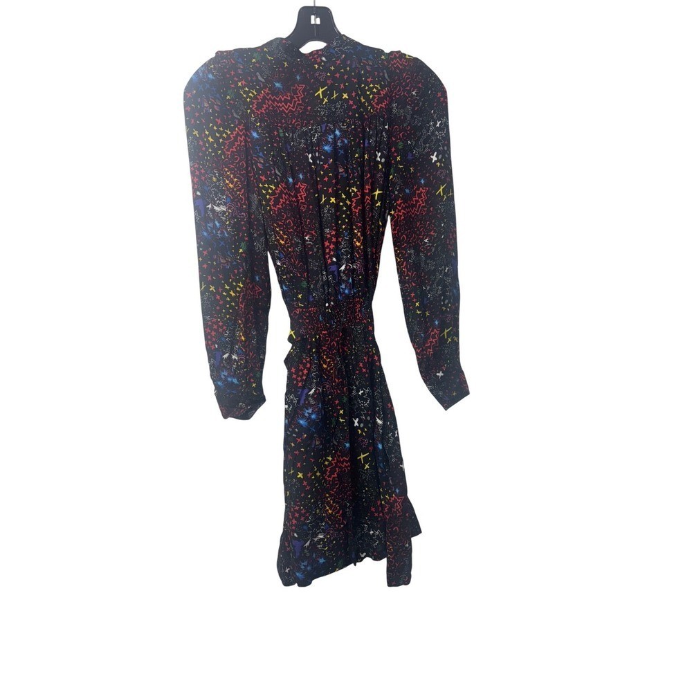 Zadig & Voltaire NWT Retouch Glam Rock Mini Dress Black/Multi Color XS MSRP $498