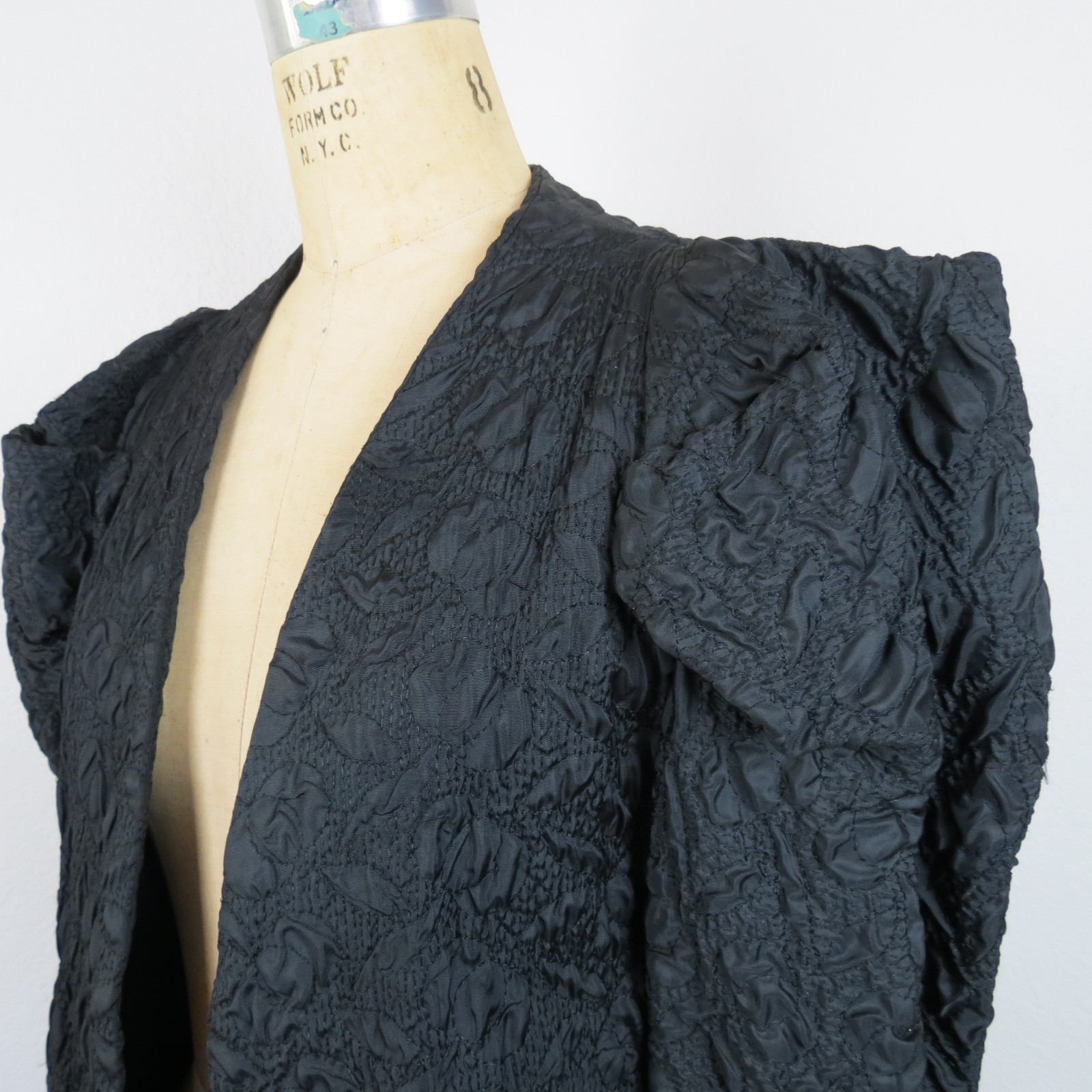 vintage 1940s women’s coat dressy cocktail jacket statement sleeve size medium
