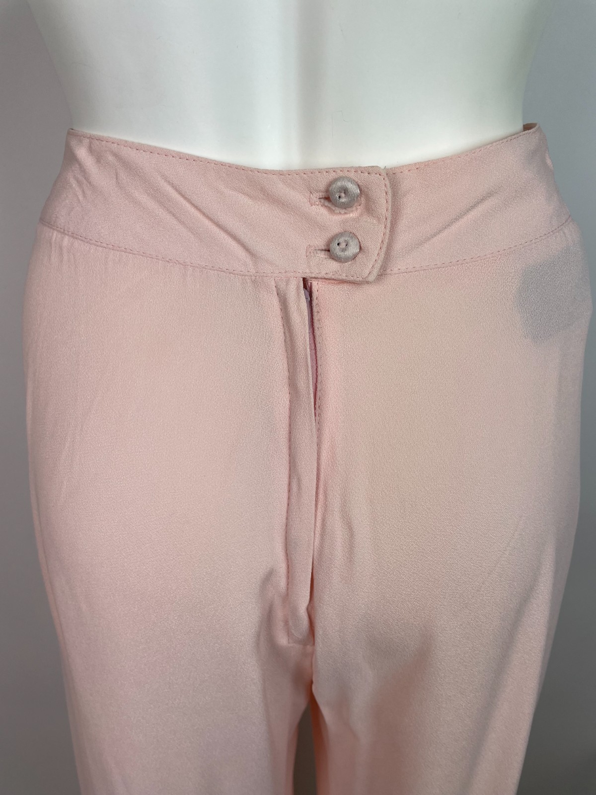 Vintage 70s PLACE TWO Lounge Wear 2 Piece Pants and Top set, Pink Minor fading 7