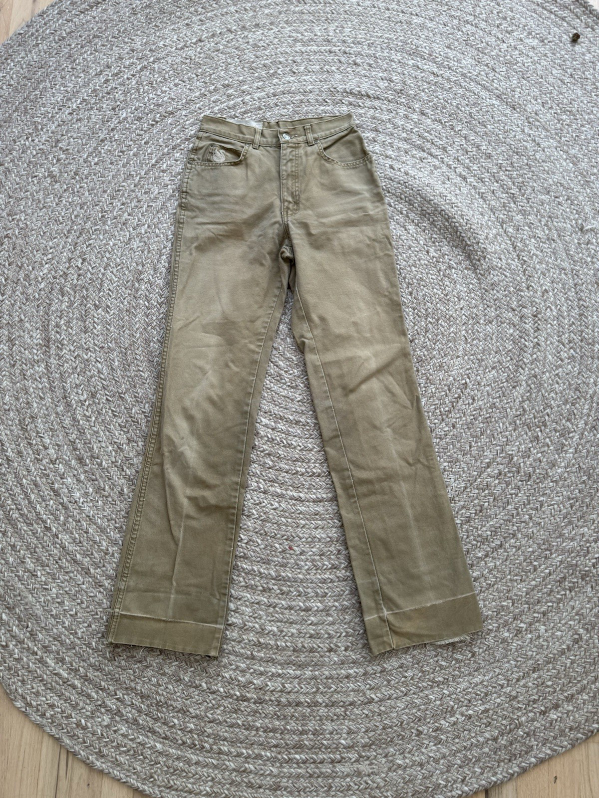 70’s Gloria Vanderbilt For Murjani Khaki Canvas Chore Pants Jeans.